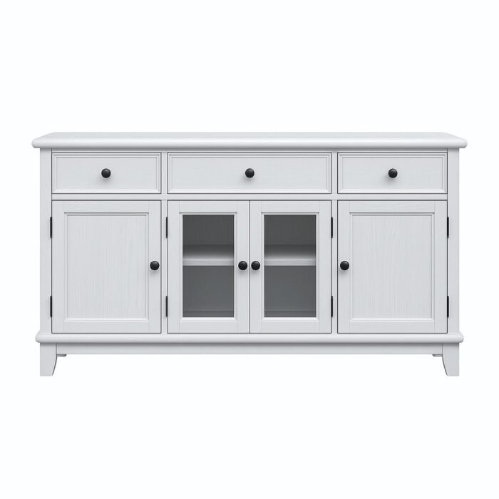 Hampton Ash Wood Buffet in White JS807