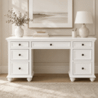 Hampton white study desk front main