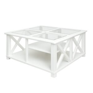 Beata Cross Hampton Style White Coffee Table CP001