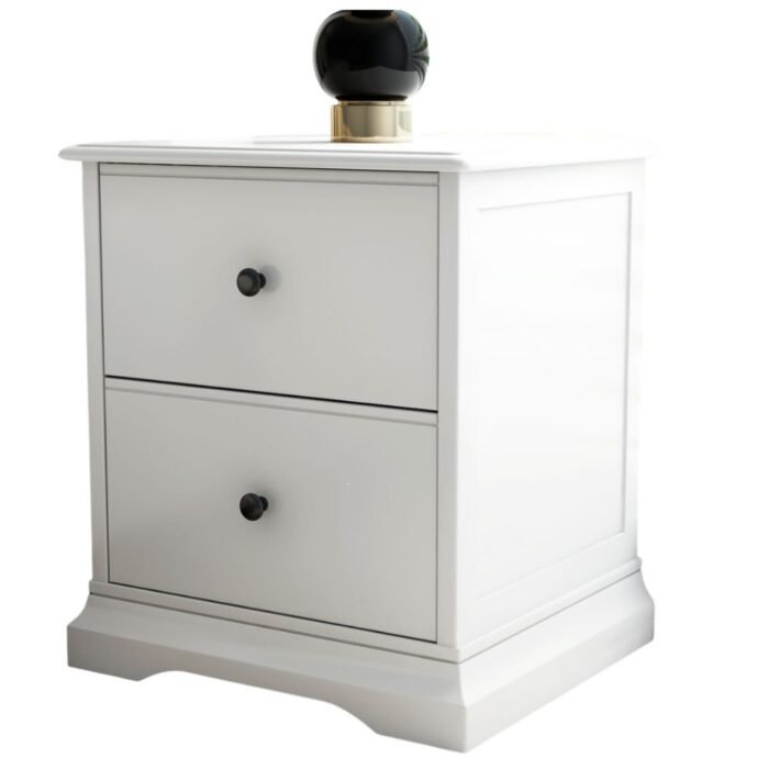 3 Cardinia Bedside Table in White Finish QD202