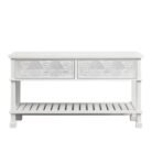 Rustic Wooden Console Table/ Hall Table With Two Drawers Qd802
