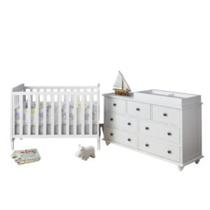 Doventon Baby Cot with Olivia Change Table Package olivia package