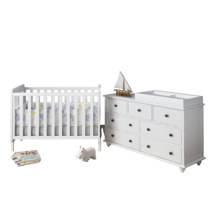 Doventon Baby Cot with Olivia Change Table Package olivia package
