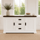 160cm Buffet With Wooden Top - front view