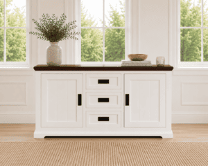 160cm Buffet With Wooden Top - front view