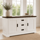 160cm Buffet With Wooden Top - angle view