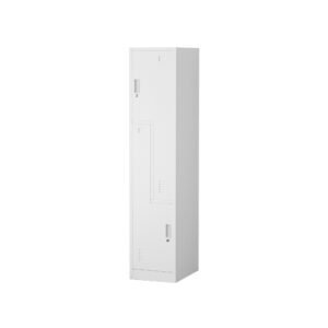 METAL STEP LOCKER – 2 DOOR WITH CAM LOCK, LIGHT GREY