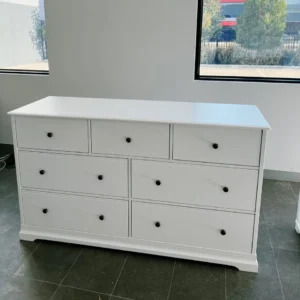 Brighton Style 7-Drawer Chest of Drawers - White angle view
