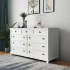 Hampton 9-Drawer Chest of Drawers - White angle view