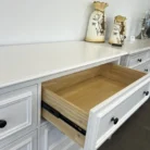 American Country Style 6-Drawer Chest of Drawers - White side view
