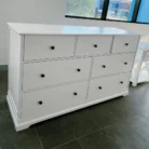 Brighton Style 7-Drawer Chest of Drawers - White side view