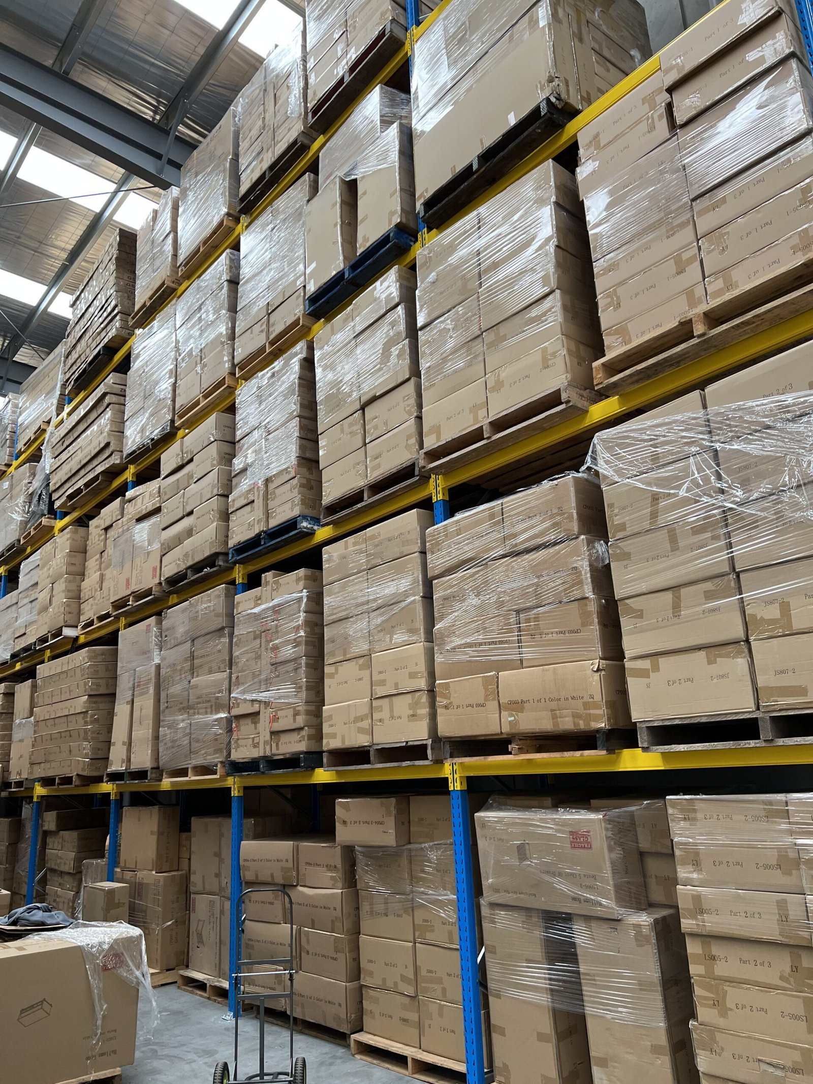 Cozynest Living furniture cartons ready for dispatch