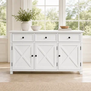 Bridgton Style Buffet in White 145cm