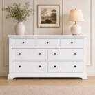 Brighton Style 7-Drawer Chest of Drawers in white Hamptons bedroom setting