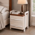 Classic Ash Wood Bedside Table