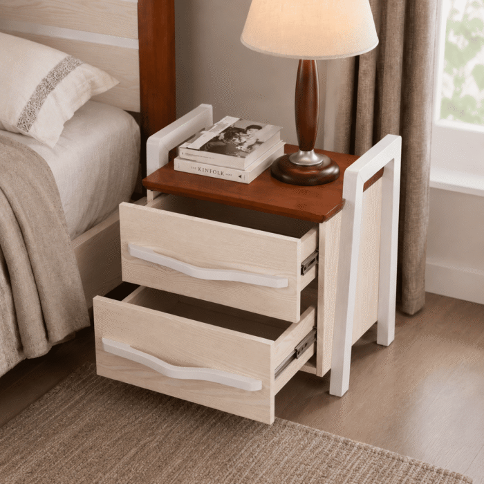 Classic Ash Wood Bedside Table