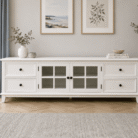 Hampton 2m TV Unit White front lifestyle view