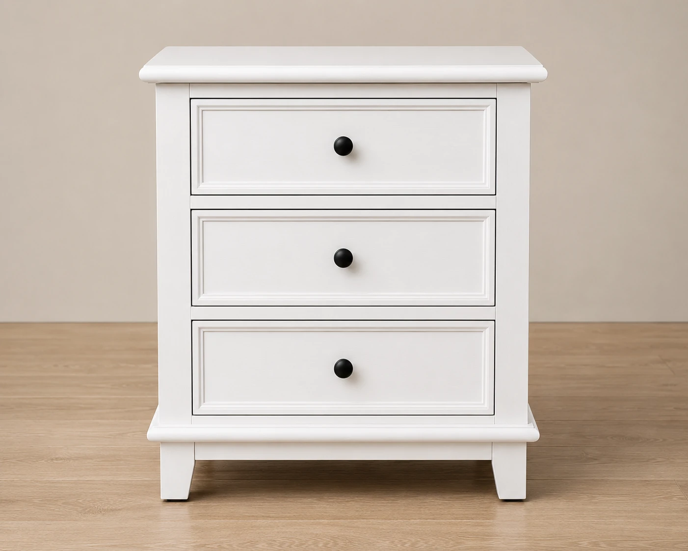 Hampton 3-Drawer Bedside Table