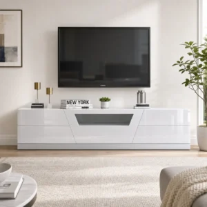 High Gloss White TV Stand 1.8m modern living room main image